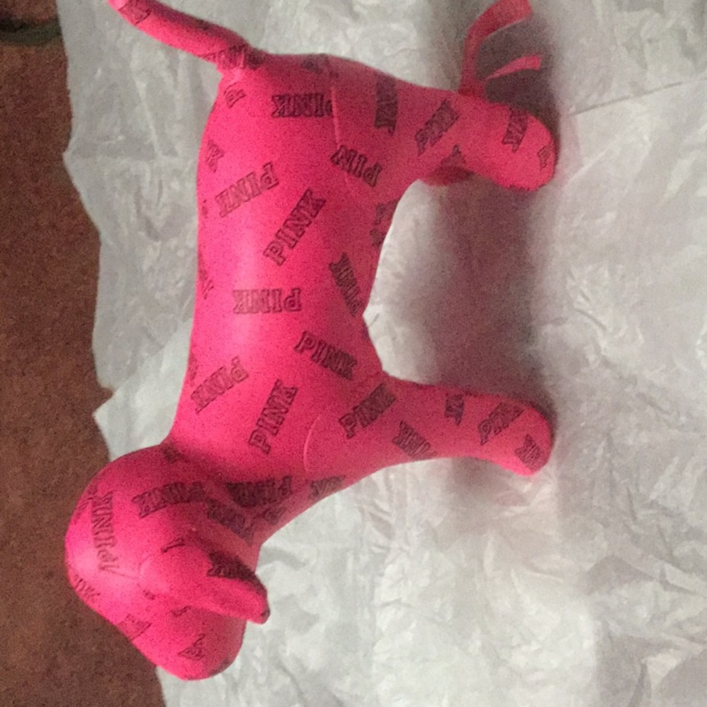 Victoria secret pink dog. Big hot pink dog